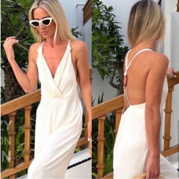 ZARA Crossover Satin Effect Jumpsuit BNWT - Picture 2 of 9